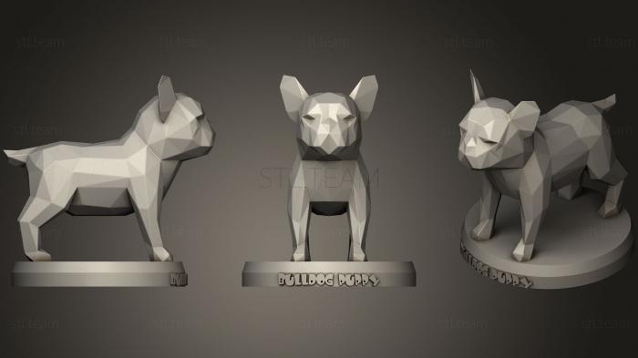 3D model Poly Bulldog Puppy (STL)